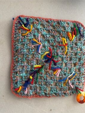 Handmade crochet pot holder